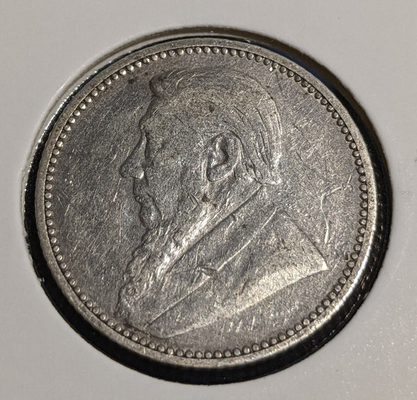 South Africa 1896 6 Pence KM 4 Cleaned Rim Damage #009 #32A