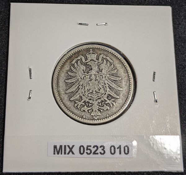 Germany Empire 1875 A Mark KM# 7 Cleaned #010 #32A
