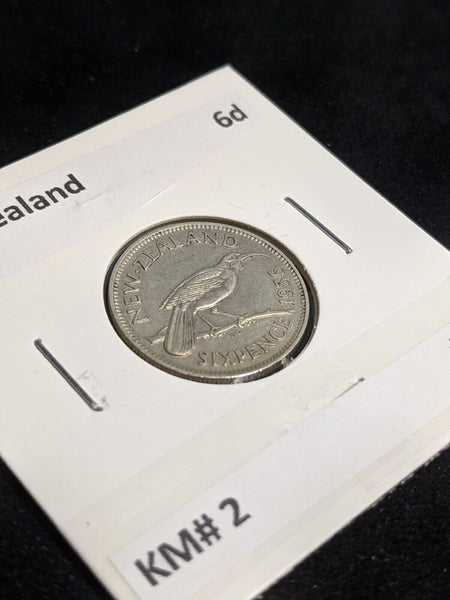 New Zealand 1936 Sixpence 6d KM# 2 #039 #32A