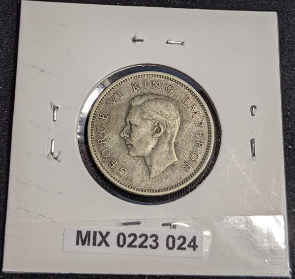 New Zealand 1945 Shilling KM 9 #024 #32A