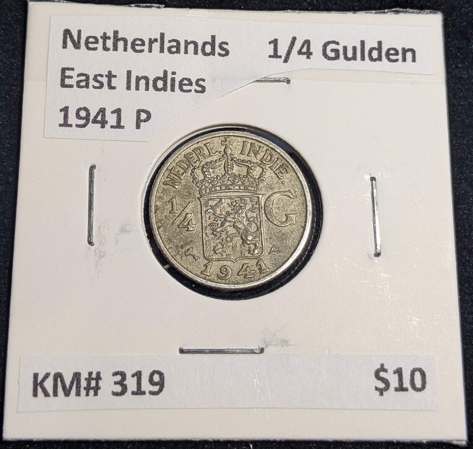 NetherlandsEast Indies 1941 P 1/4 Gulden KM# 319 #089 #32B