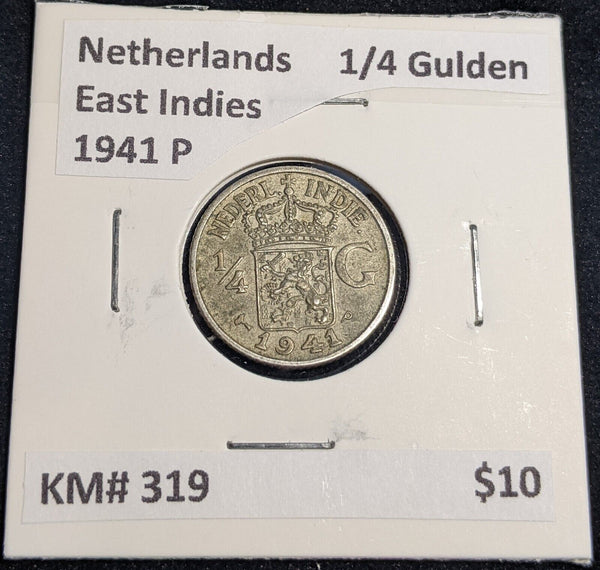 NetherlandsEast Indies 1941 P 1/4 Gulden KM# 319 #089 #32B