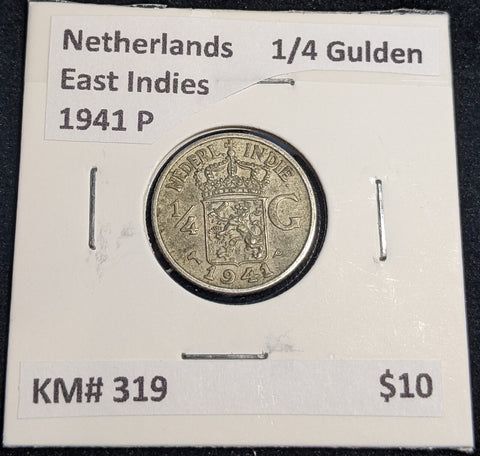 NetherlandsEast Indies 1941 P 1/4 Gulden KM# 319 #089 #32B