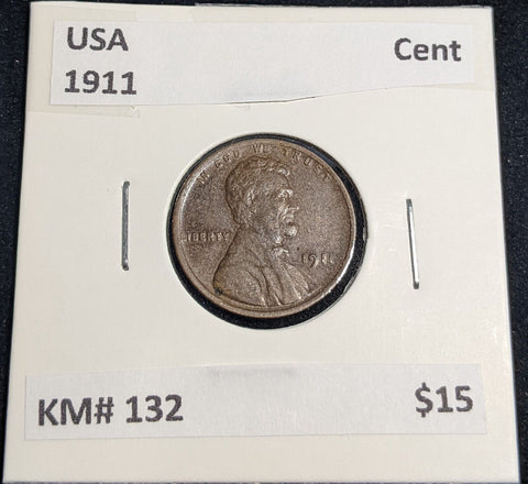 USA 1911 Cent KM# 132 #335 #32B