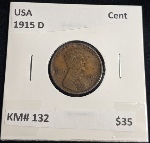 USA 1915 D Cent KM# 132 #0169 #32B