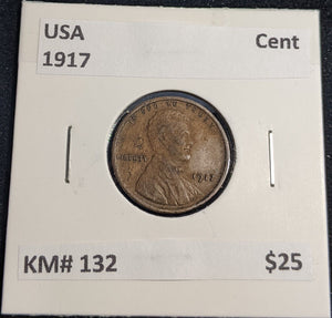 USA 1917 Cent Planchet Error KM# 132 #182 #32B