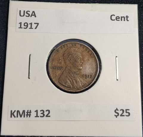 USA 1917 Cent Planchet Error KM# 132 #182 #32B