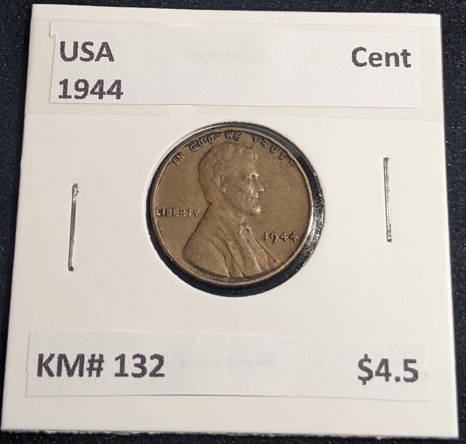 USA 1944 Cent KM# 132 #941 #32B