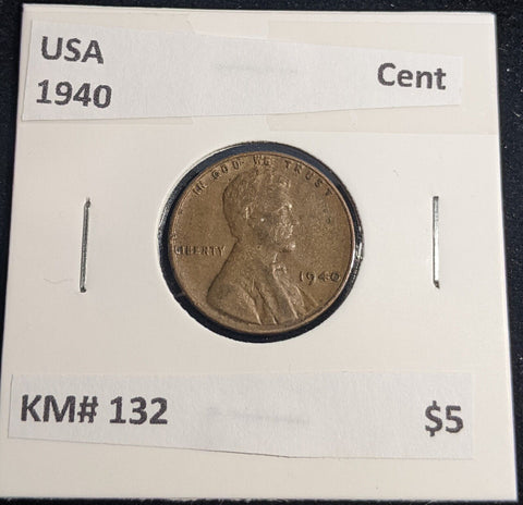 USA 1940 Cent KM# 132 #956 #32B