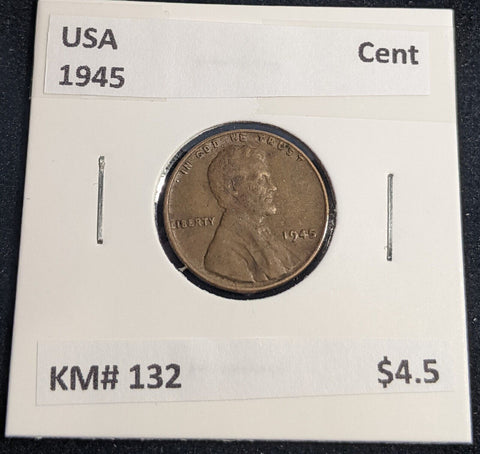 USA 1945 Cent KM# 132 #754 #32B