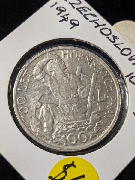 Czechoslovakia 1949 100 Korun KM# 29