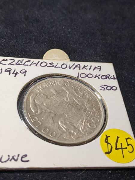 Czechoslovakia 1949 100 Korun KM# 29