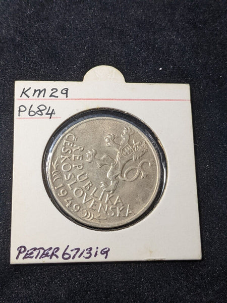 Czechoslovakia 1949 100 Korun KM# 29