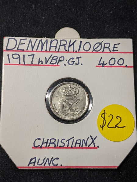 Denmark 1917 h 10 Ore KM# 818.1