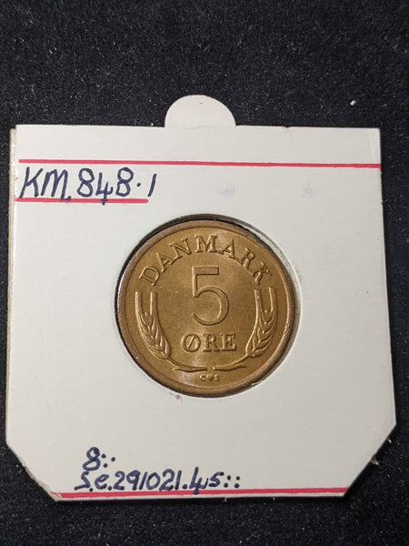 Denmark 1963 h 5 Ore KM# 848.1