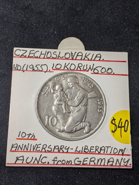 Czechoslovakia 1955 10 Korun KM# 42