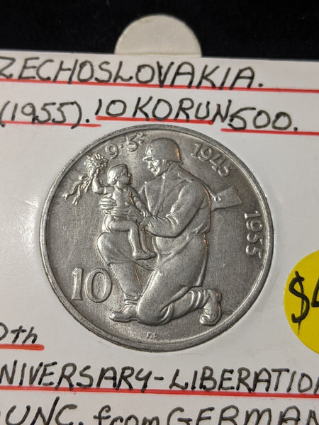 Czechoslovakia 1955 10 Korun KM# 42