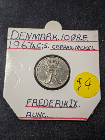 Denmark 1967 h 10 Ore KM# 849.1