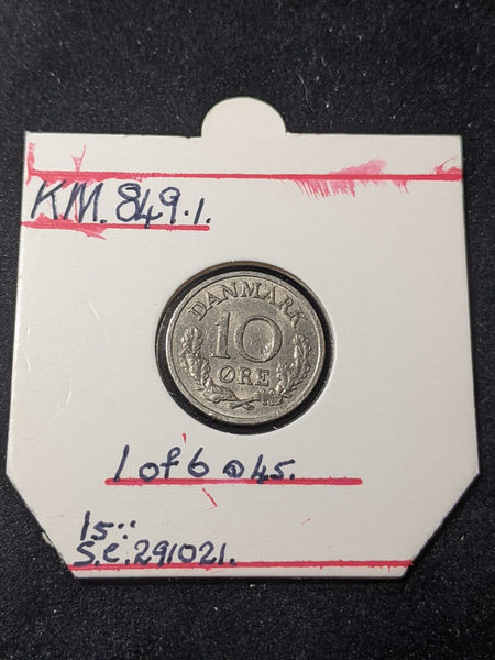 Denmark 1967 h 10 Ore KM# 849.1