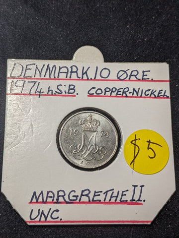 Denmark 1974 h 10 Ore KM# 860.1