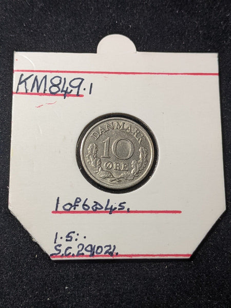 Denmark 1966 h 10 Ore KM# 849.1