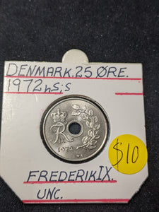 Denmark 1972 h 25 Ore KM# 855.2