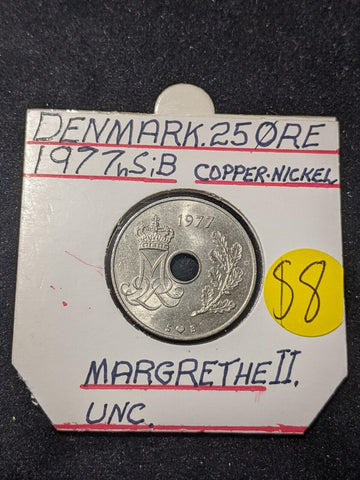 Denmark 1977 h 25 Ore KM# 861.1