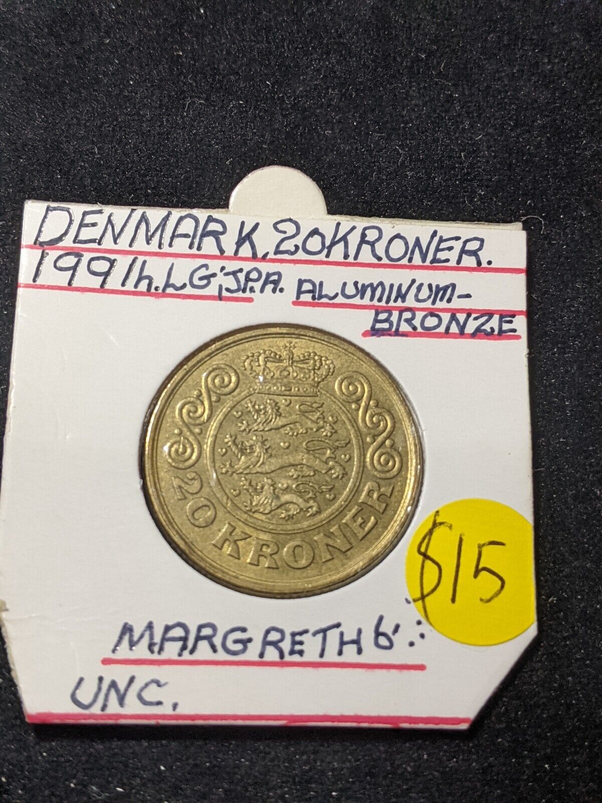 Denmark 1991 20 Kroner KM# 871