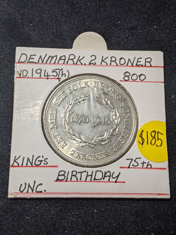 Denmark 1945 (h) N; S 2 Kroner KM# 836