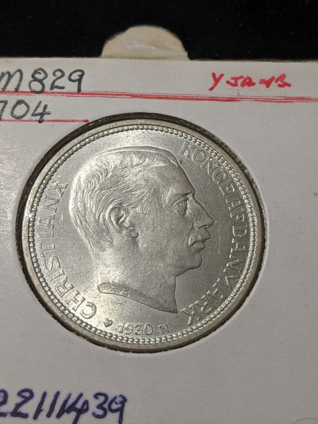 Denmark 1930 (h) N; AH/HS 2 Kroner KM# 829