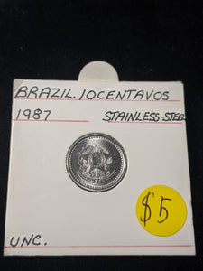Brazil 1987 10 Centavos KM# 60