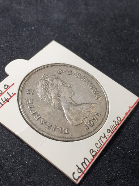 Gibraltar Proof 1971 25 New Pence KM# 5a
