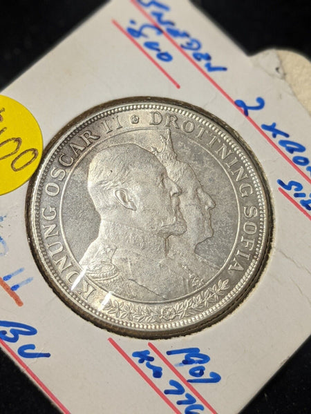 Sweden 1907 2 Kronor KM# 776