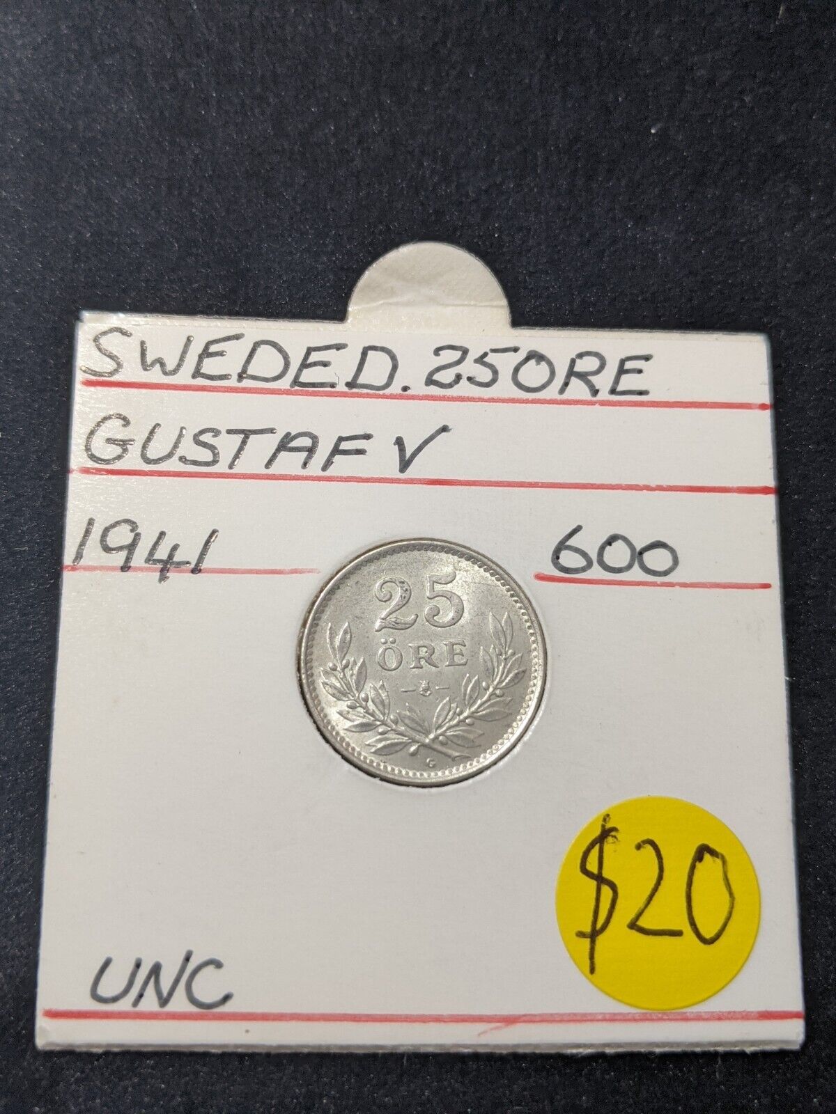 Sweden 1941 25 Ore KM# 785