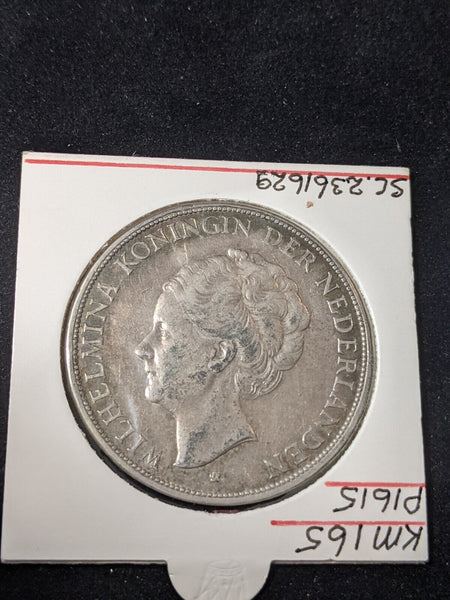 Netherlands 1929 2-1/2 Gulden KM# 165