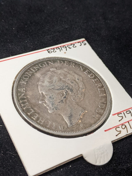Netherlands 1929 2-1/2 Gulden KM# 165