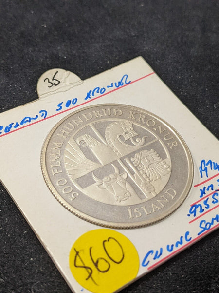 Iceland 1974 500 Kronur KM# 20