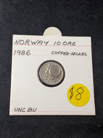 Norway 1986 10 Ore KM# 416