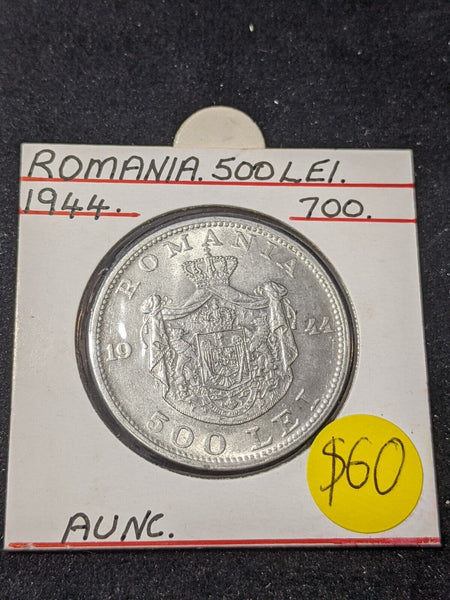 Romania 1944 500 Lei KM# 65