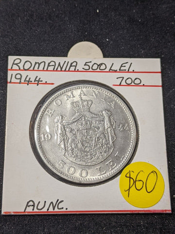 Romania 1944 500 Lei KM# 65