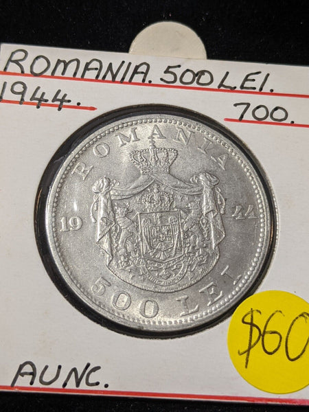 Romania 1944 500 Lei KM# 65