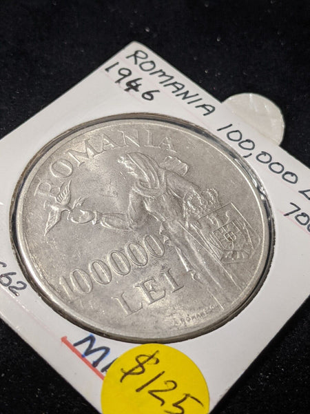 Romania 1946 100000 Lei KM# 71