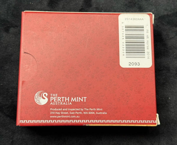 2014 $1 year of the horse 1oz silver high relief coin