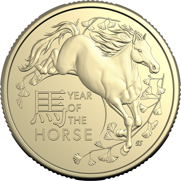 Lunar Series Year of the Horse 2026 $1 Unc Two Coin Set