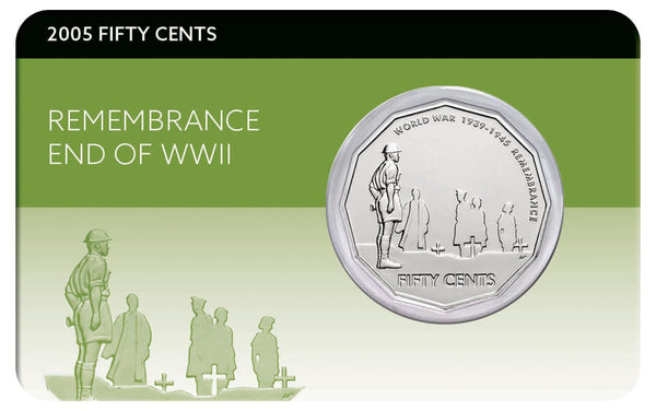 2005 50c Remembrance of WWII Coin Pack