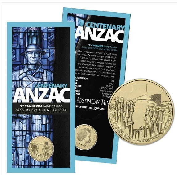 2015 1 Centenary Of Anzac C Mintmark Carded Aussie Coins Direct