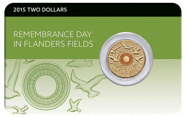 2015 $2 Flanders Fields Remembrance Day Coin Pack