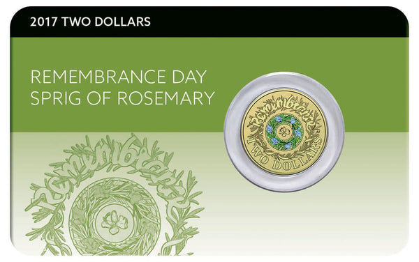 2017 $2 Spring of Rosemary Remembrance Day Coin Pack