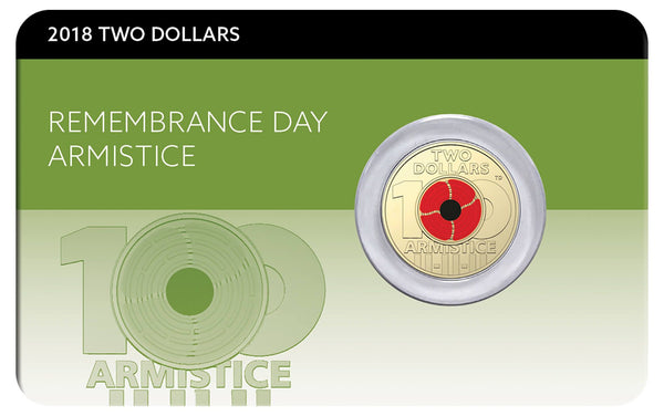 2018 $2 Remembrance Day - Armistice UNC Coin Pack