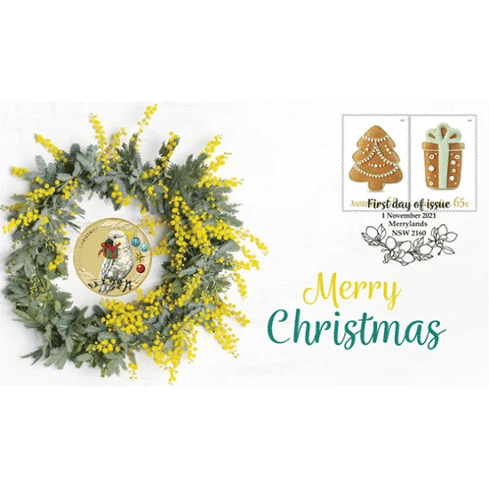2021 Merry Christmas Stamp and Coin Cover PNC - Perth Mint
